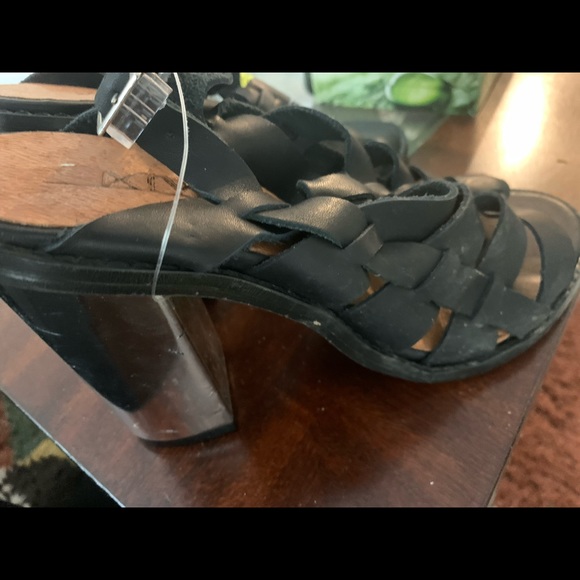Sixty seven black sandal with block silver 4” heels - Picture 3 of 5